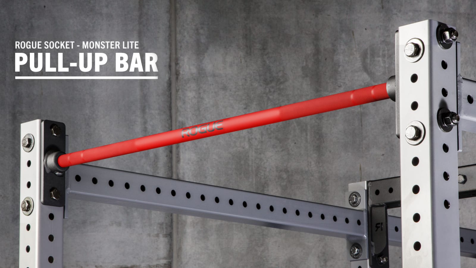 Rogue Monster Lite Socket Pull-up Bar Rogue Fitness Rogue Monster Lite Socket Pull-up Bar -Mueller Shop MLSOCKET Red Knurl H it6gmi