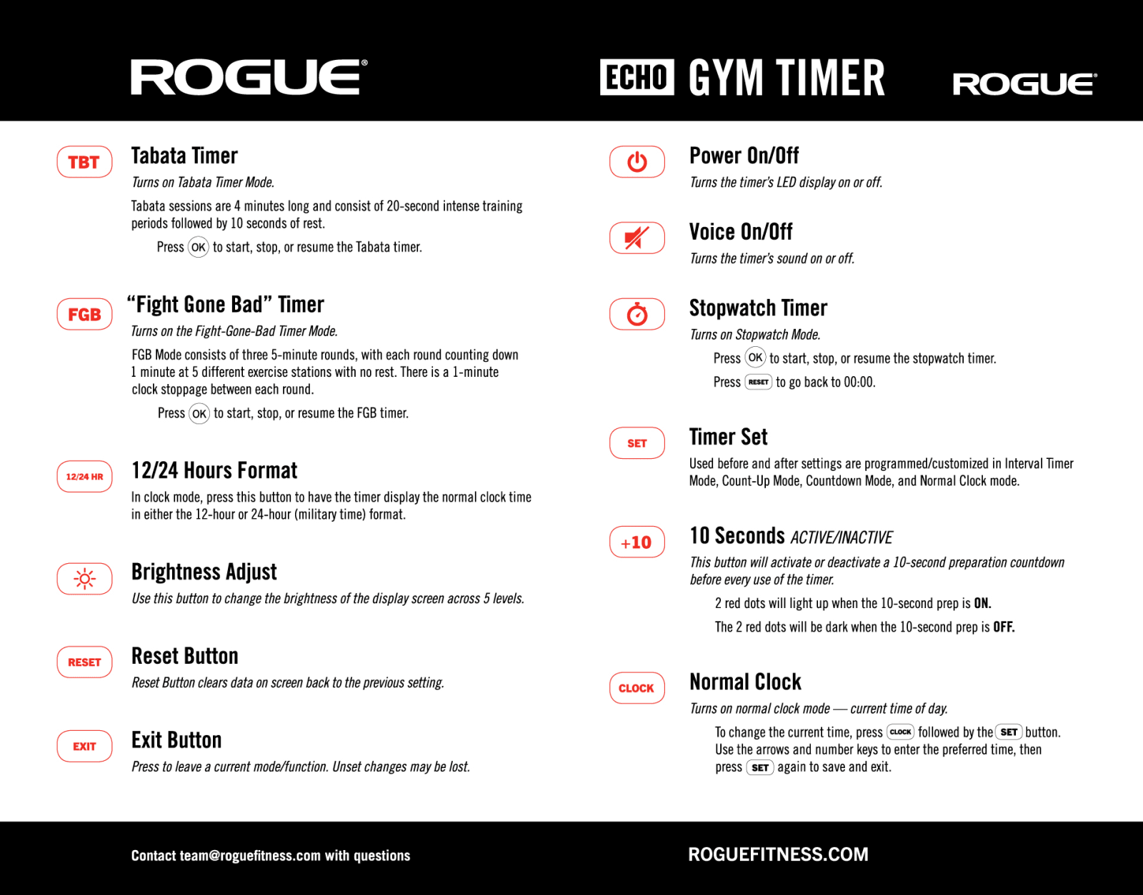 Rogue Fitness Rogue Echo Gym Timer 4 Rogue Fitness Rogue Echo Gym Timer - Image 4