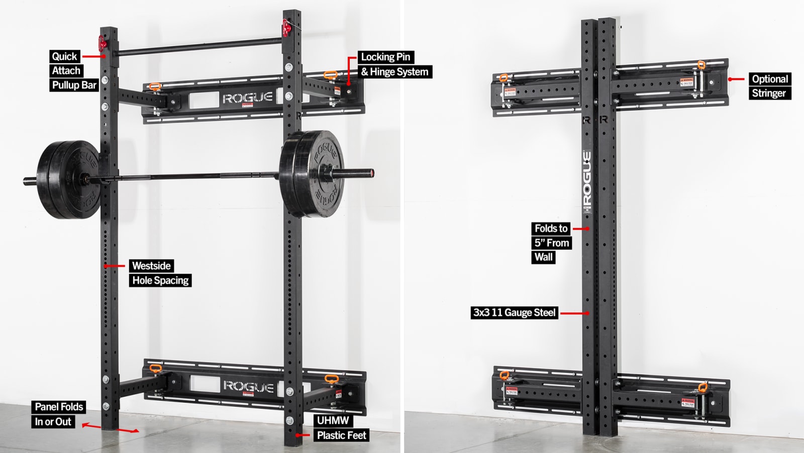 Rogue RML-3W Fold Back Wall Mount Rack Rogue Fitness Rogue RML-3W Fold Back Wall Mount Rack -Mueller Shop RF0611group h pgrd42 yf9dio