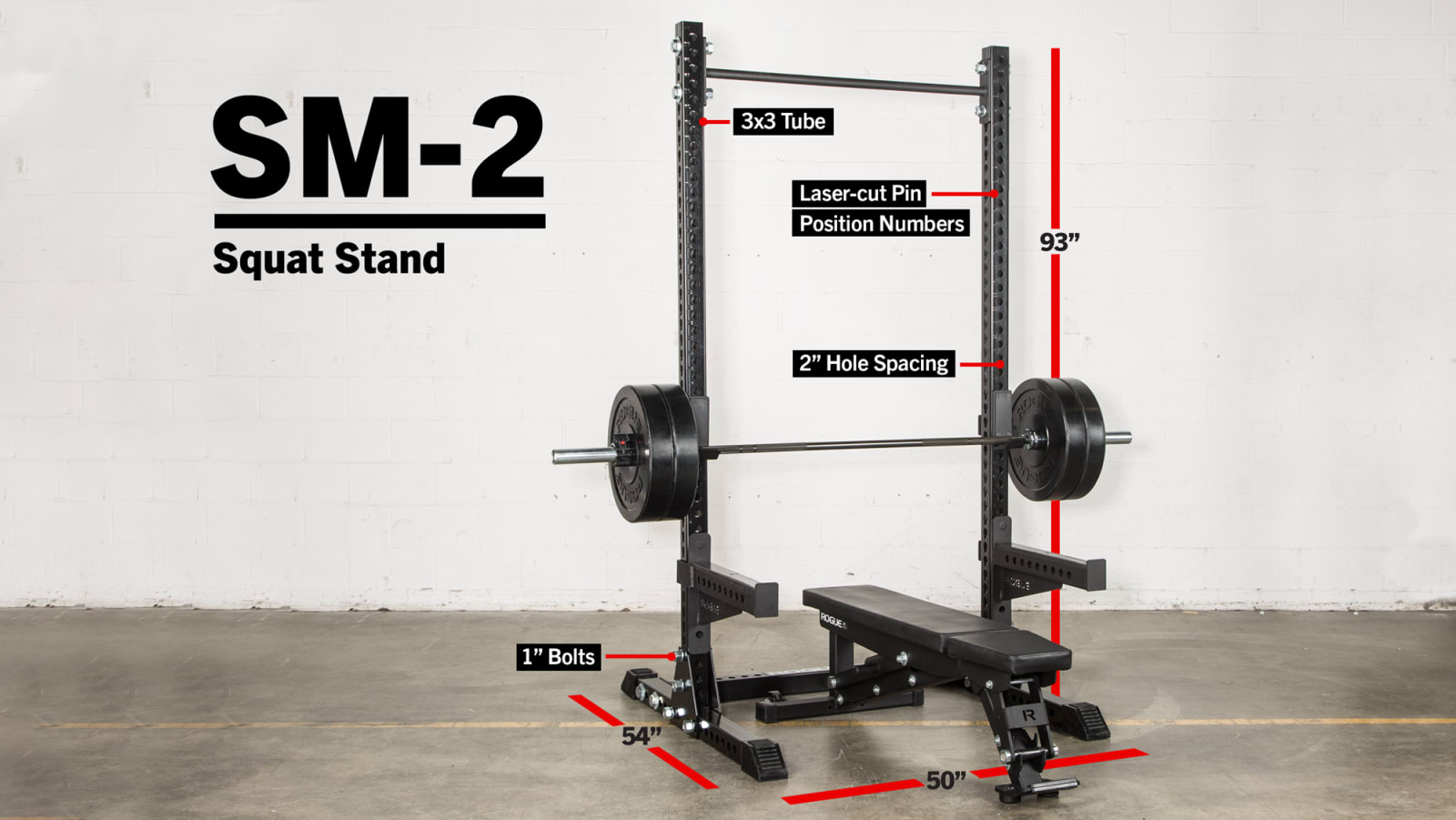 Rogue SM-2 Monster Squat Stand 2.0 Rogue Fitness Rogue SM-2 Monster Squat Stand 2.0 -Mueller Shop SM2 H rcmqas